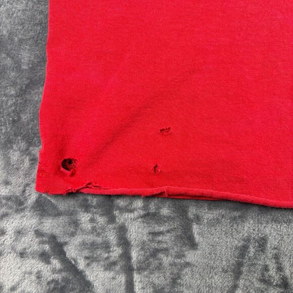 Vintage Disney Store Minnie Mouse T-Shirt Red Distressed 90s All American XL - Picture 12 of 14